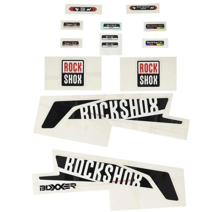 ROCKSHOX Fork Decal Kit BoXXer 26/27.5 Black White 11.4318.003.386