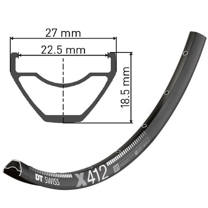 Rim DT SWISS X412 29 "28H