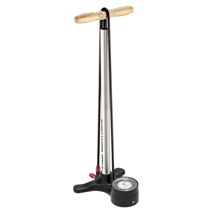 Floor Pump Lezyne SPORT FLOOR DRIVE 220psi ABS-1 PRO CHUCK 3.5 GAUGE Silver