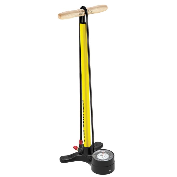 Floor Pump Lezyne SPORT FLOOR DRIVE 220psi ABS-1 PRO CHUCK 3.5 GAUGE Yellow