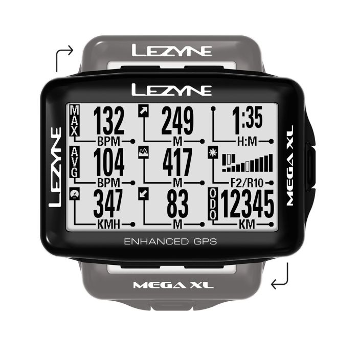 Cycling computer Lezyne Mega XL GPS HR / ProSC LOADED Black