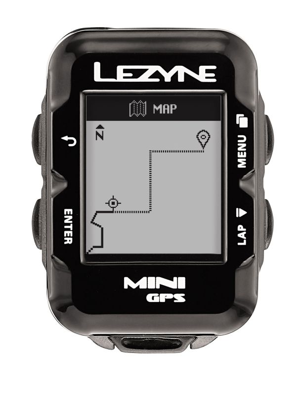 Bike computer with GPS LEZYNE MINI HR LOADED + Heart Rate Monitor Black