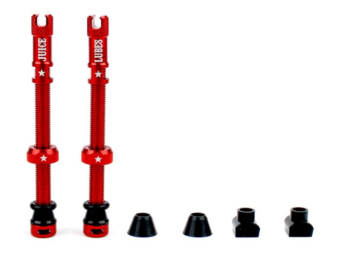 JUICE LUBES Tubeless Valves Red 65mm 5060731387424