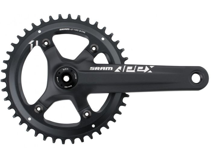 Cranks SRAM APEX 1 BB30 172.5mm Black 42T XSYNC 00.6118.477.002