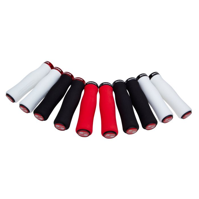 Grips with locks SRAM FOAM Contour 129mm White Black