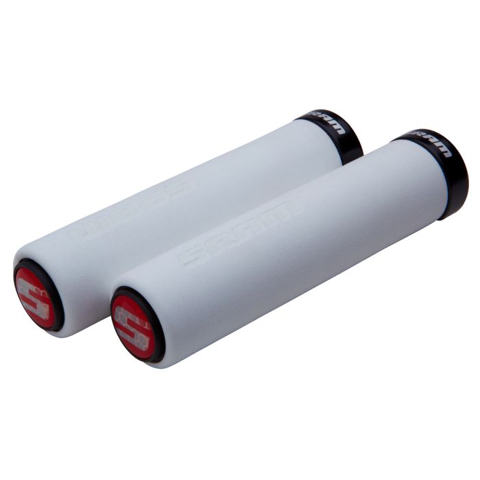 Grips with locks SRAM FOAM 129mm White Black