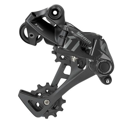 The rear derailleur SRAM GX DH 7 speed Medium Cage Black