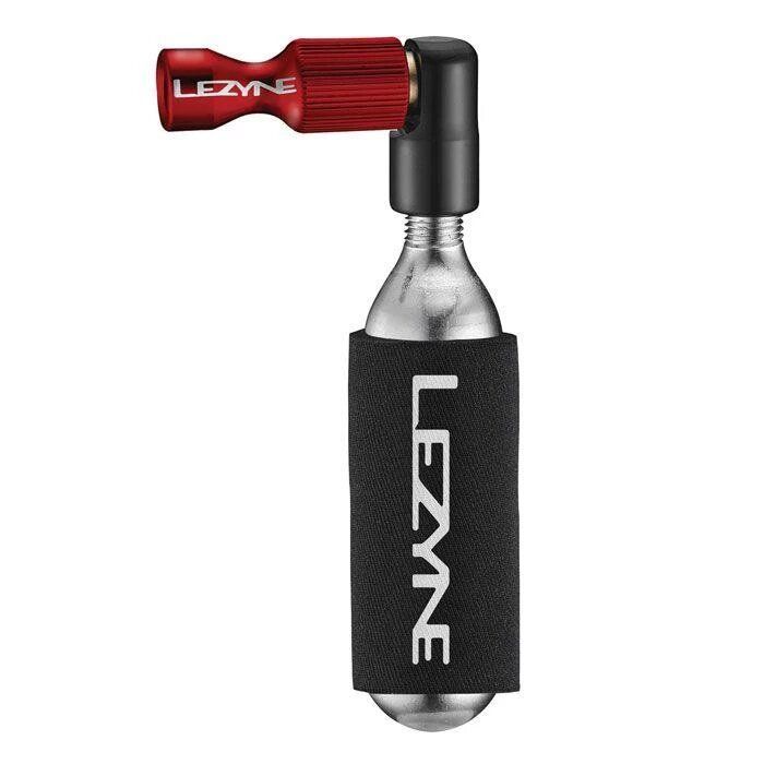 Velonasos CO2 Lezyne TRIGGER DRIVE CO2 WITH NEOPRENE SLEEVE Red